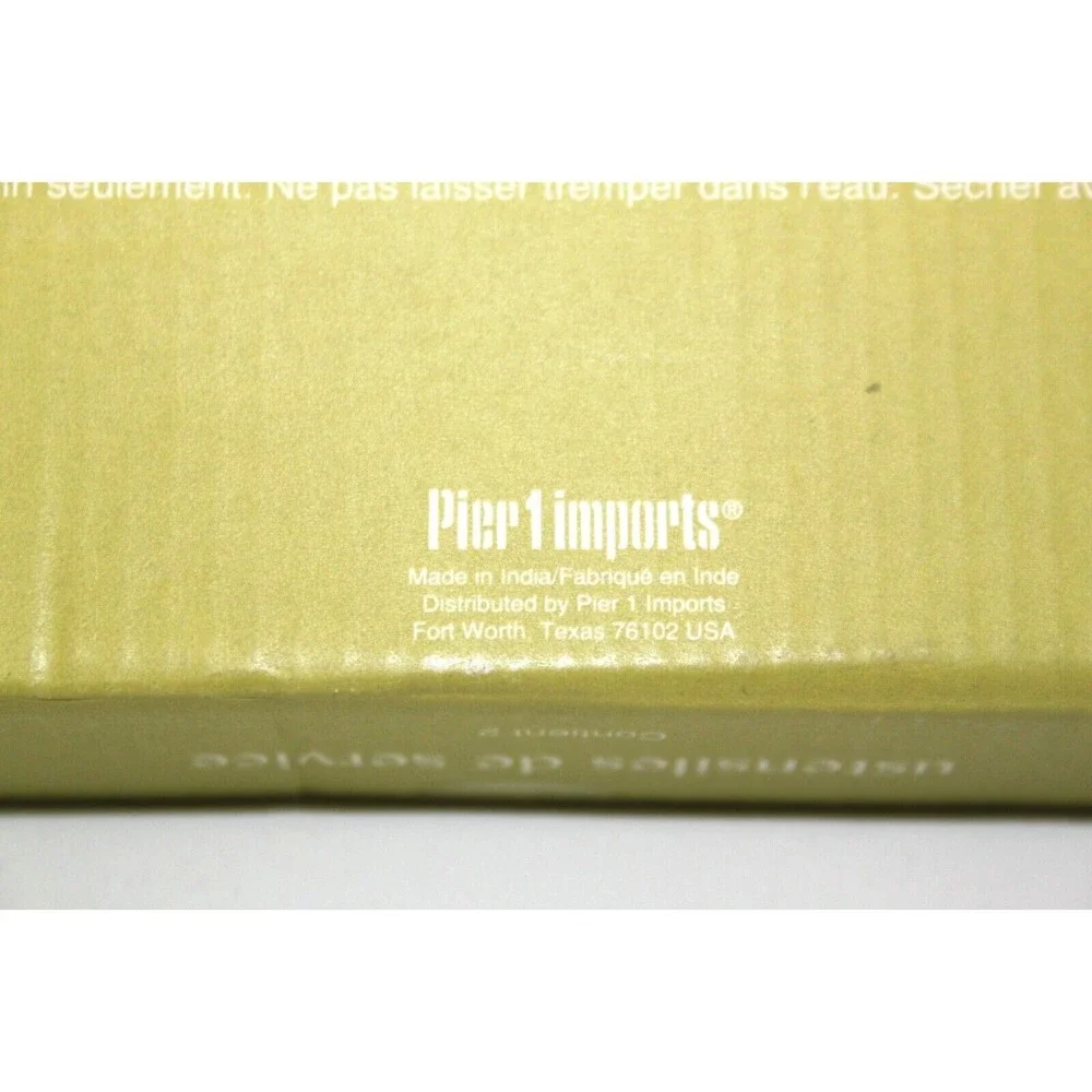 Pier 1 Imports Ornate Cake Dessert Knife Spatula Serve Ware Set Bead Fall Colors